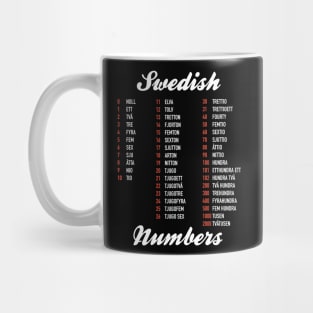 Swedish Numbers - Swedish Language Cheatsheet Mug